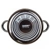GARNEK EMALIOWANY 14cm Z POKRYWĄ BANQUET METALLIC BLACK 0,7L